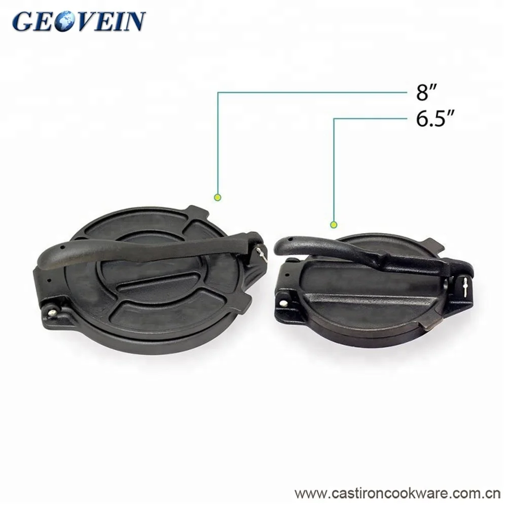 Puri Chapati Bacon Press Folding Flour Cast iron Dough Press Cast iron Tortilla Press