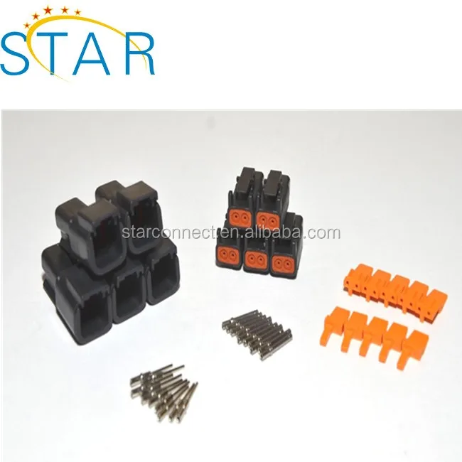 car auto BLACK DEUTSCH 2P 3P 4P DTM SERIES Connector Dtm04-2p/dtm06-2s Female Adapter Automotive