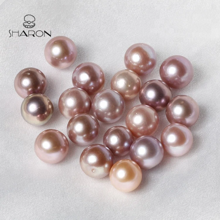 Bulk Wholesale 10-12mm High Luster Cultured Freshwater Round A Pink Lavender Edison Pearls