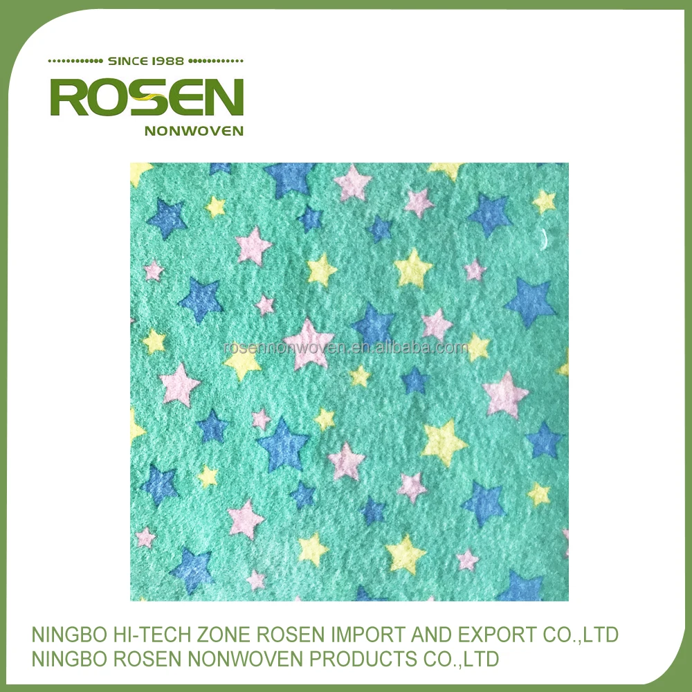 RS NONWOVEN high quality needle punched 3mm polyester felt with pattern