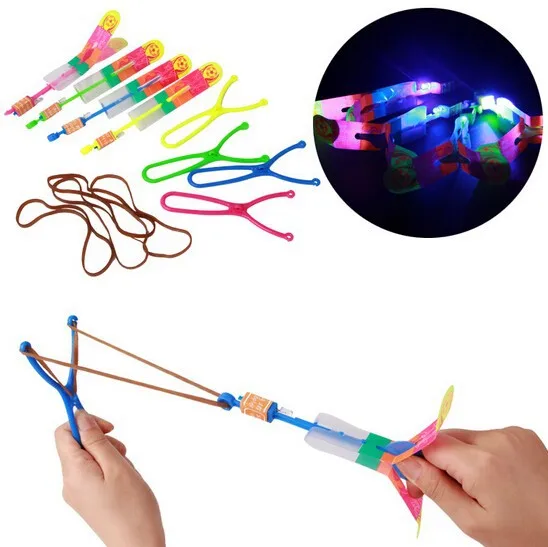 New fashion plastic colorful toy rubber copter led flying Amazing umbrella amazing arrow helicopter