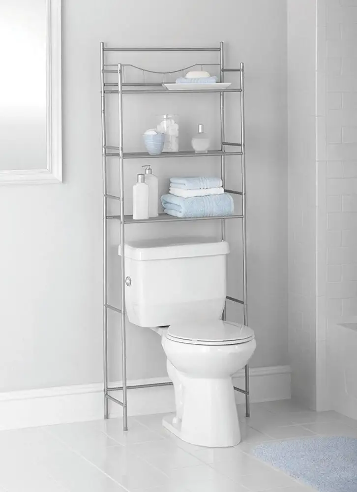 Bathroom Space Save bath towel toilet rack bathroom storage rack Metal Storage Organizer Rack/Free standing Bathroom Shelf