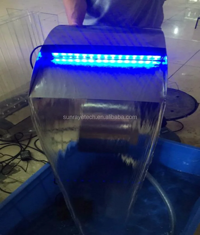 
stainless steel waterfall fountain spillway for swimming pool and garden pond garden cascade landscape 