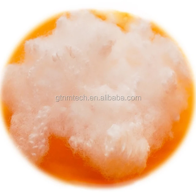 
100% Recycled HCS polyester staple fiber waste 3D 64mm filler for toys 
