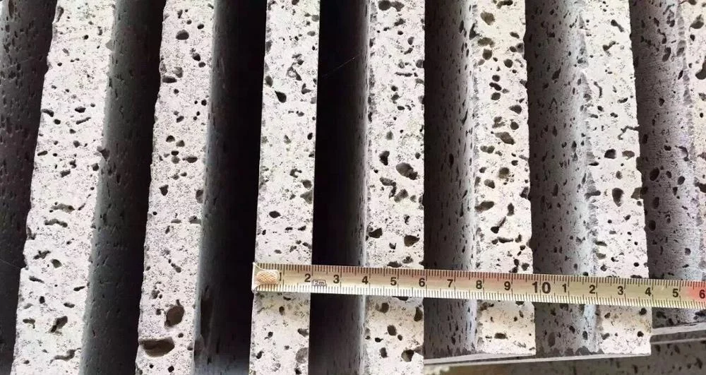 China Volcano Stone Bullnose Swimming Pool Edge Stone