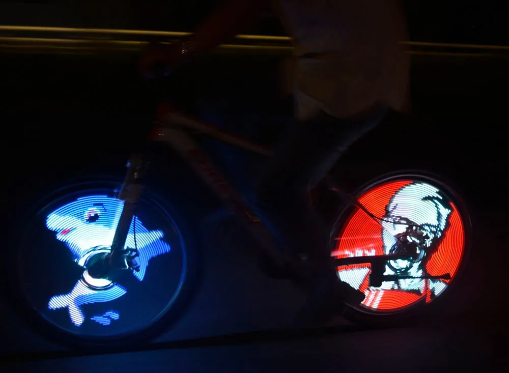 Programed Pattern 128 LED DIY Cool Bicycle Light