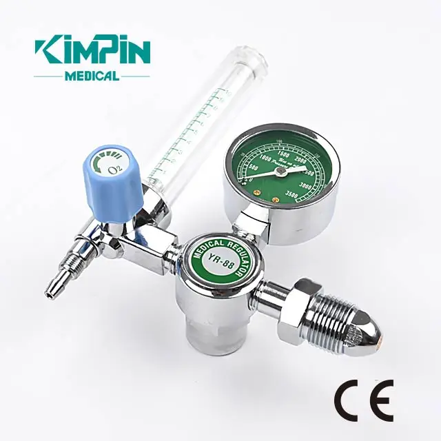 
0-15LPM All Brass Material Medical Oxygen Regulator With Flowmeter 