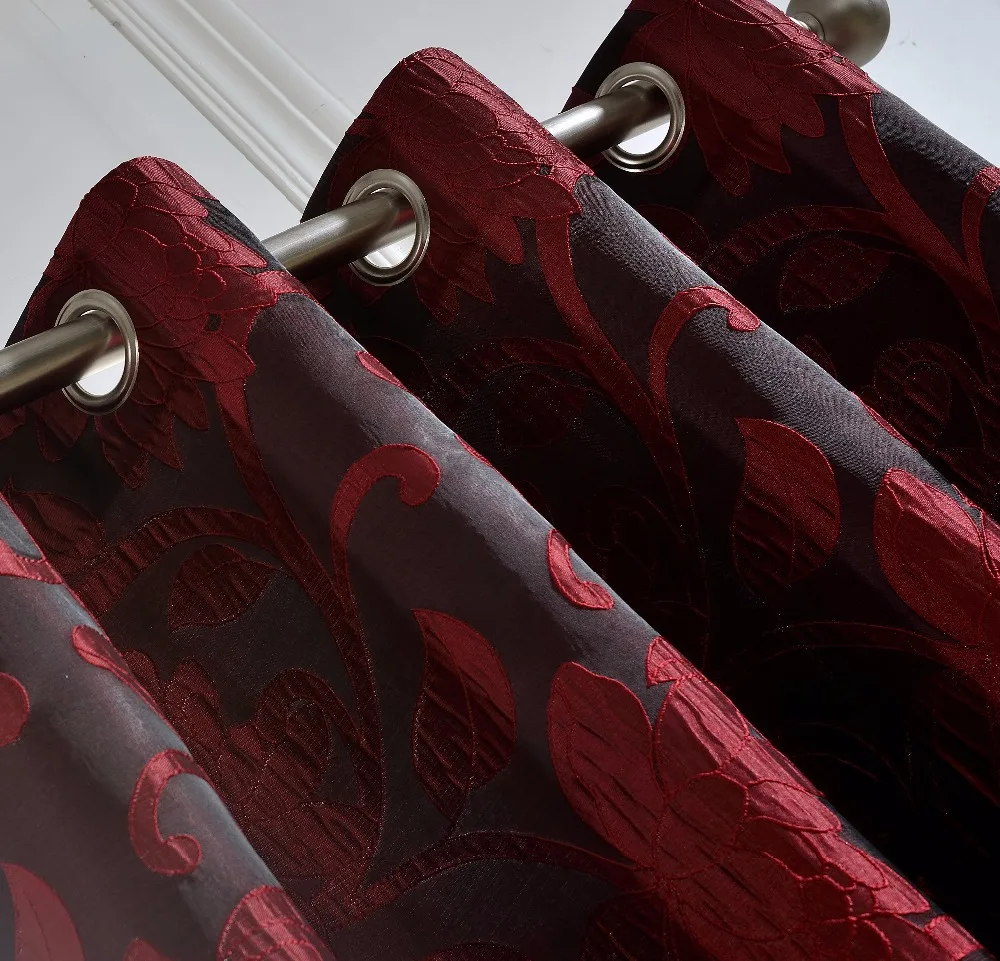 100% polyester fancy blackout jacquard window curtains for the living room