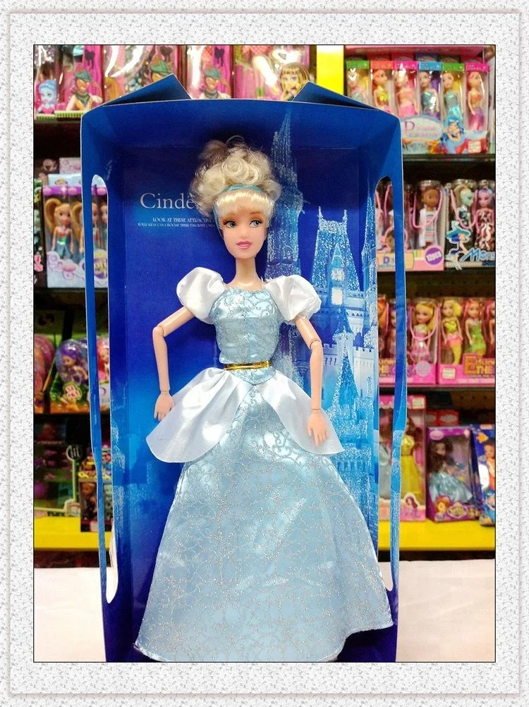 Hot fashion popular 30CM Princess cinderella Doll Joint Movable Body Beautiful gift box Doll vinyl girl gift doll toys wholesale