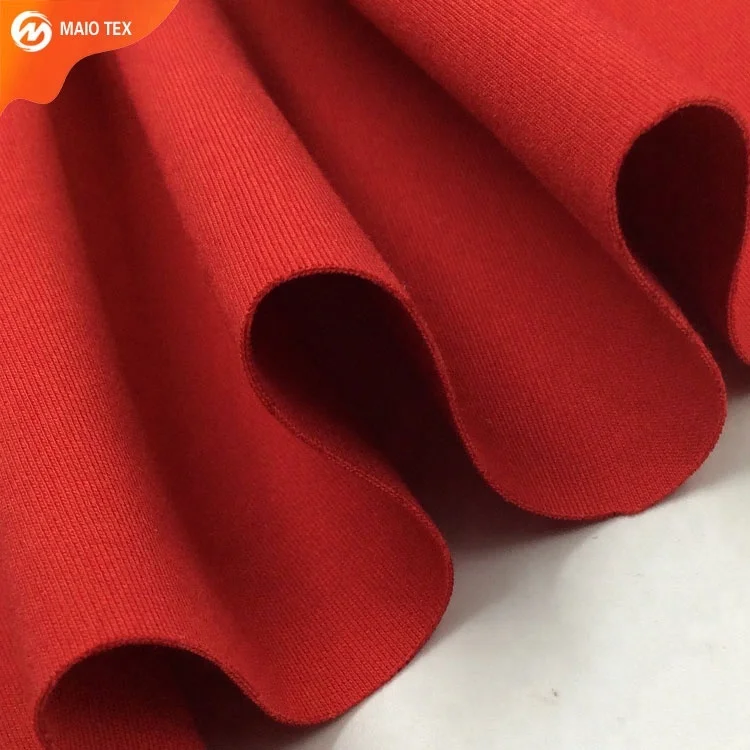 
manufacturer provide knitted spandex 40S 390gsm nr punto ponte roma fabric for fashion garment 