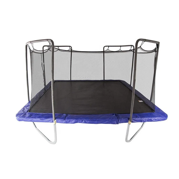 550lbs outdoor square trampoline with replacement mat net enclosure safety for kids