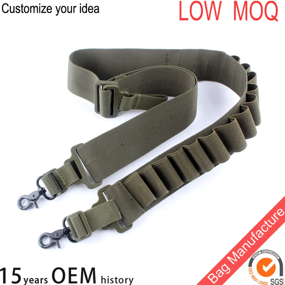 
AdjustableTactical 2 Point rifle gun Sling with 15 Shells Ammo Holder 