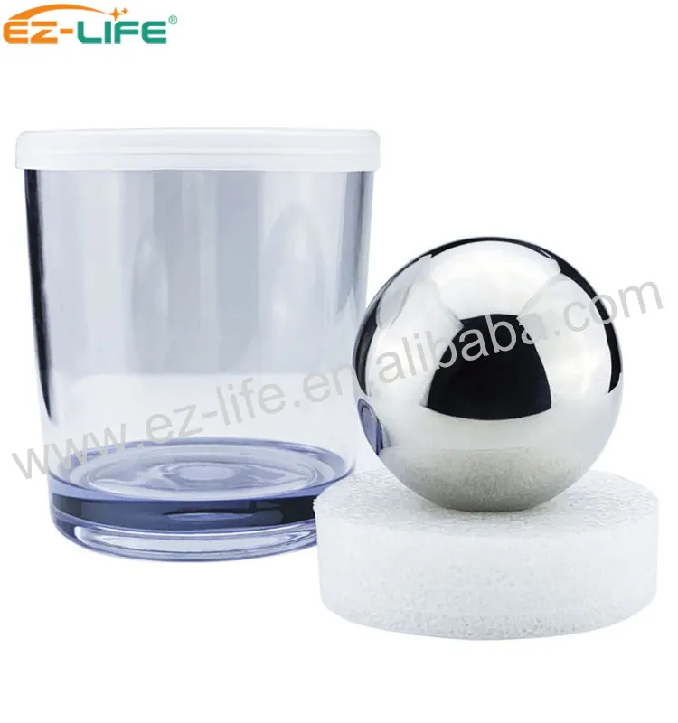 55 mm Big Ball Ice Cube Round Whiskey Stones Ice Cube stainless steel wine Cooler With Plastic Cup