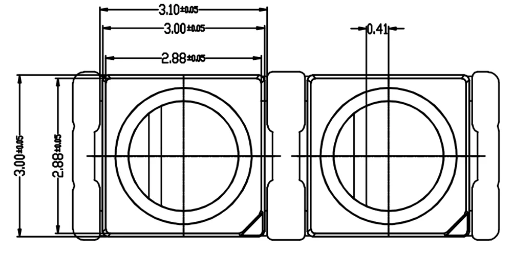 High Efficiency SMD 3030 0.5W 1W 120-130lm Sanan Chip LED