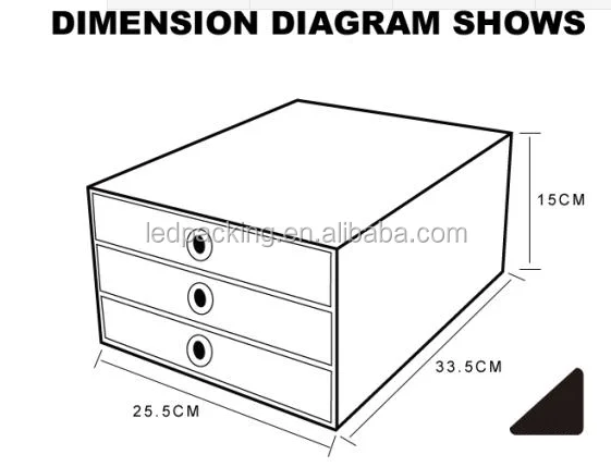 eco-friendly plain white cardboard box for packing file,storage box with drawer