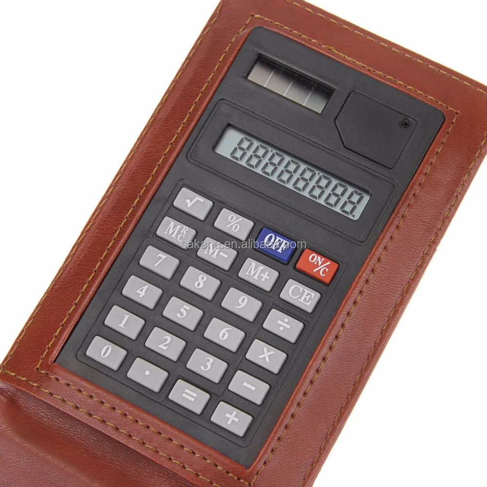 Pocket Notebook A7 Writing Memo Note Pad With Calculator