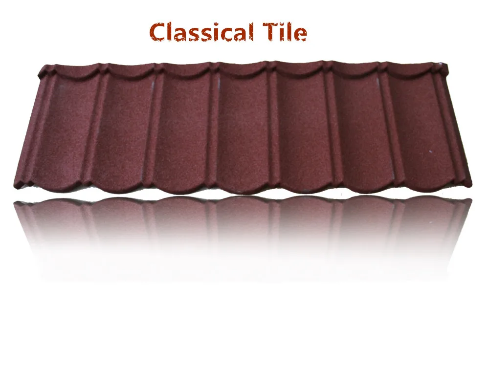 China supplier terracotta metal roof tile, easy installed corrugated roof tile