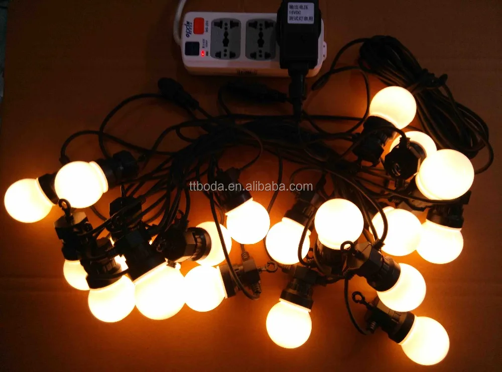 20 LED big ball milky cover festoon lights