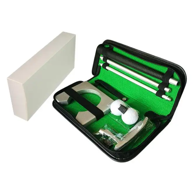 Wholesale Portable Golf putter Gift Set Golf Putter Set Kit with Ball Hole Cup Indoor Golfing Putting Practice