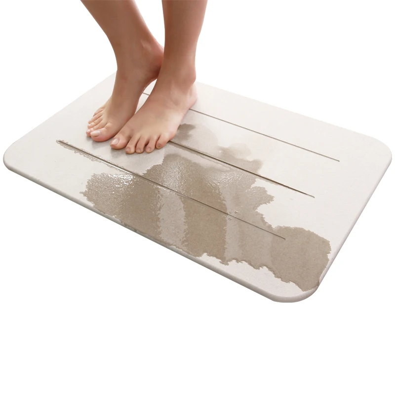 diatomite bath mat custom luxury europe water-absorption durable floor towel bath mat