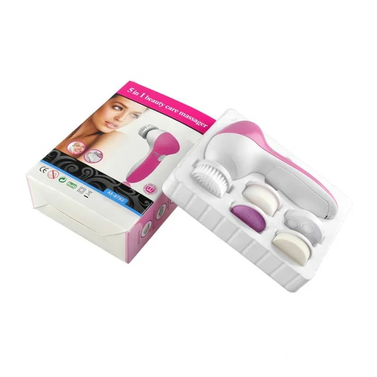 5 in 1 facial cleansing brush / sonic face cleanser and massager brush /waterproof facial cleansing spin brush set