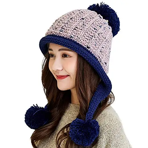 Wholesale Winter Windproof Warm Hat Knit Warm Hats Outdoor Women Beanie Knitted Hat Plain Dyed 100% Cotton Unisex COMMON