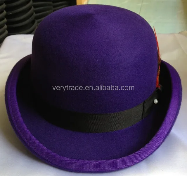 purple bowler hat