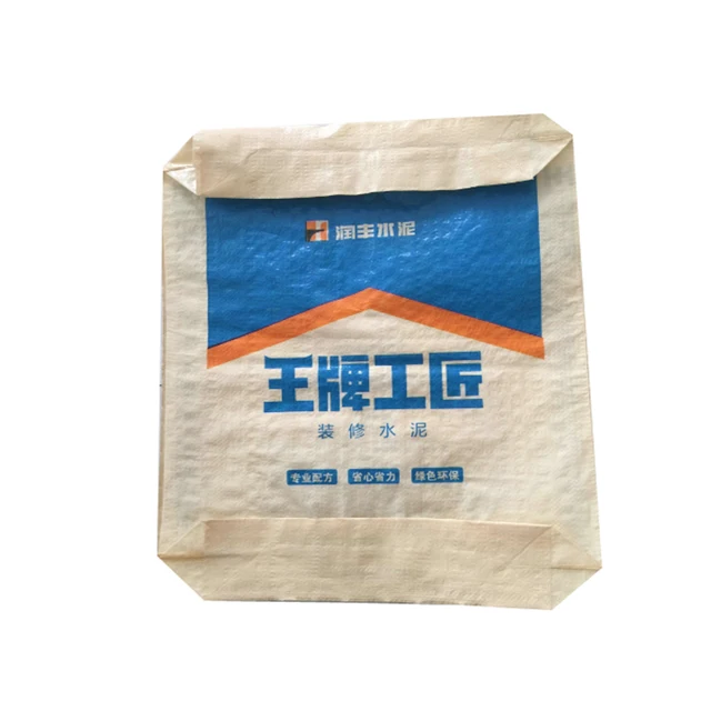Kraft paper block bottom valve port bag for packing cement concrete chemical fertilizer 25kg 20kg