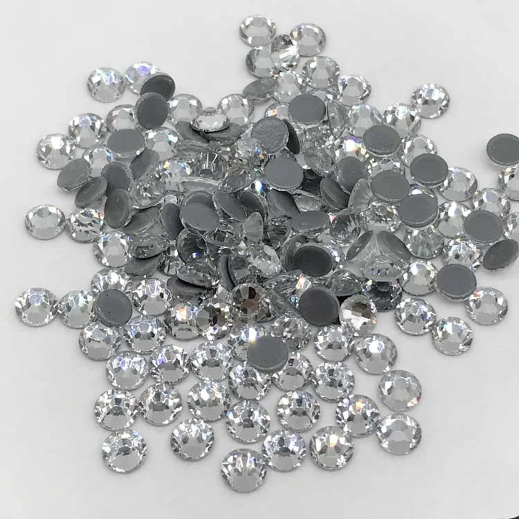 High quality hotfix cristal glass stones 5mm clear crystal beads rhinestone jewelry