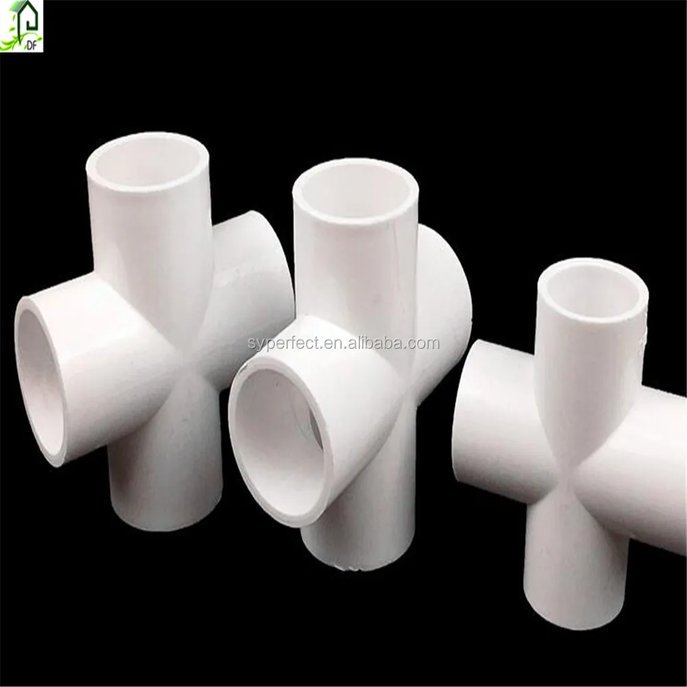 20mm, 25mm, 32mm Cross Plastic PVC Fittings 4 Way