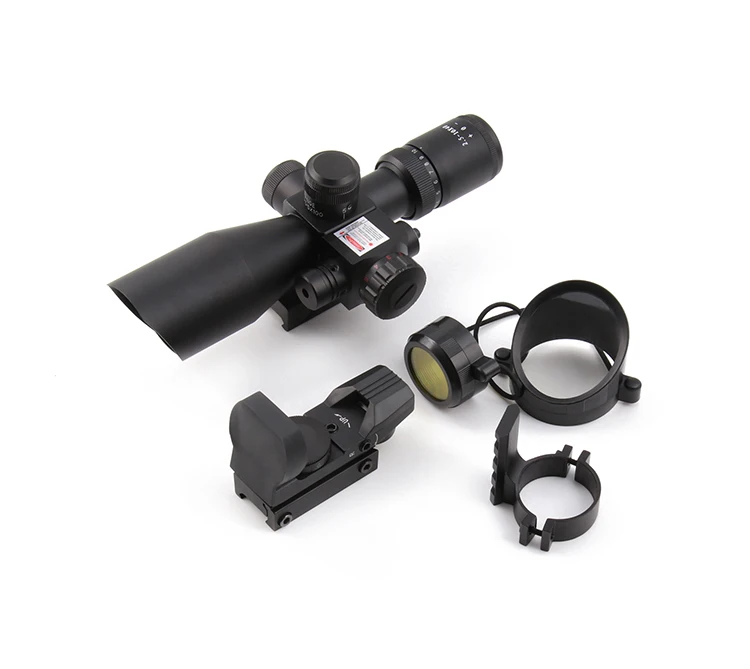 
NcDe 2.5-10x40 Tactical Rifle Scope Dual Illuminated Mil-dot W/ RED(GREEN) Sight, Rail Mount and 4 Reticle Red/Green Dot 