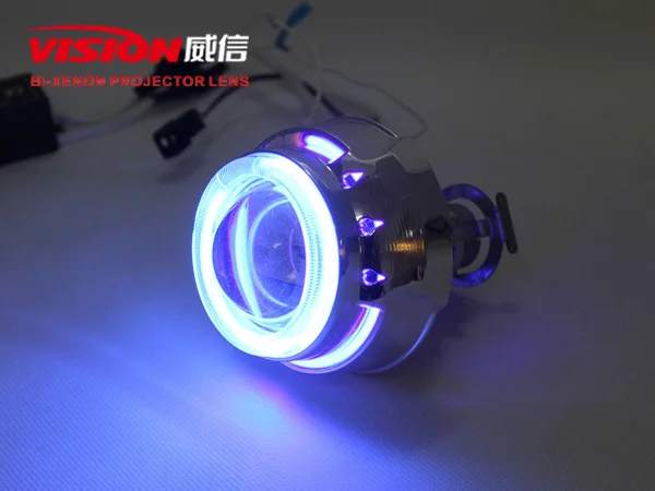 Vision оптовая цена Ксеноновые фары для мотоцикла hid H4 проектора с COB гало ангельские глазки запчасти двигателя