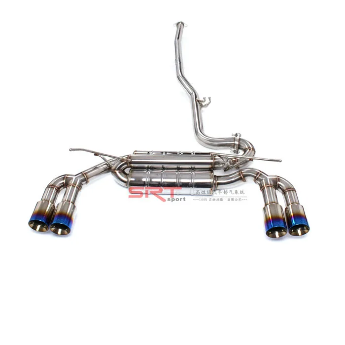 Exhaust system for Hyundai Rohens coupe downpipe with catalytic cat back with valve control stainless steel material with 4 tips