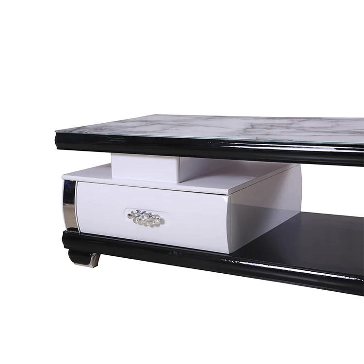 Подгонянный номер гостиницы современный МДФ простой Глянец черный журнальный столик конец таблицы