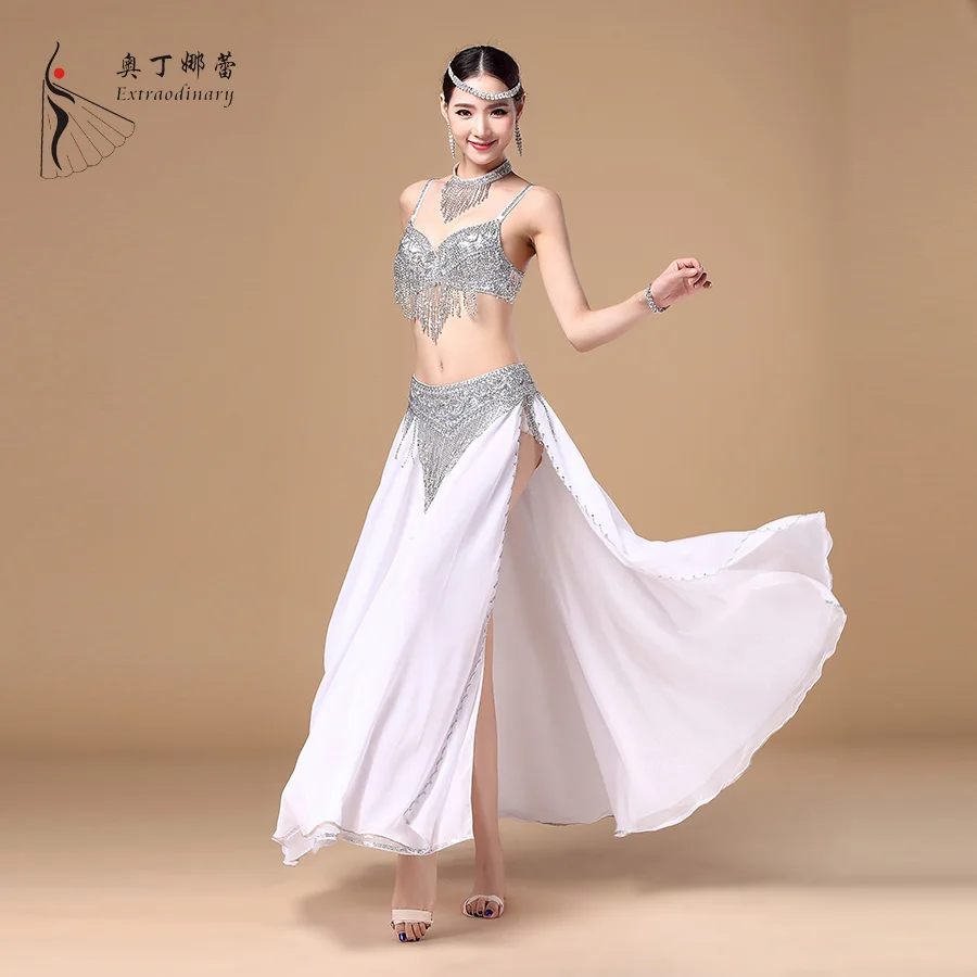 Performance Costume Sexy Arab Tassel Beaded Belly Dance Costume in sexy without dress