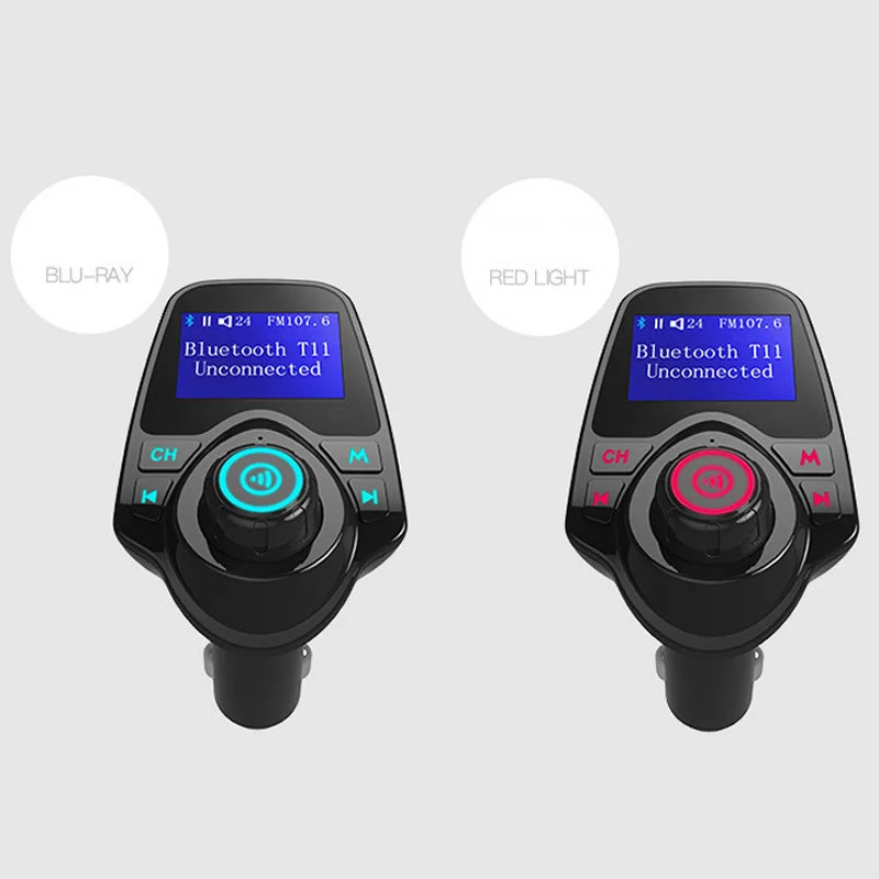 Hot T11 Blue tooth Handsfree Fm Transmitter Car Kit Wireless LCD Mp3 Player Modulator Radio Adapter USB TF Charger Flash Receive