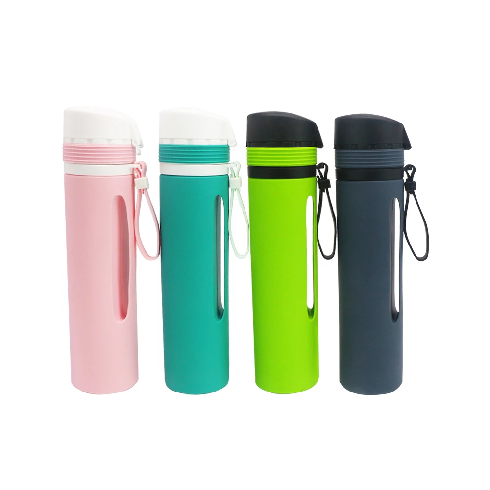 Hot Sale Sport Recycle Collapsible Foldable Silicone Water Bottle