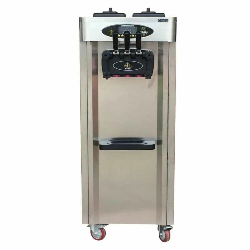 japan guangdong small business self serve 30 liters 18l/h frozen yogurt softy ice cream making machine with 3 flavors
