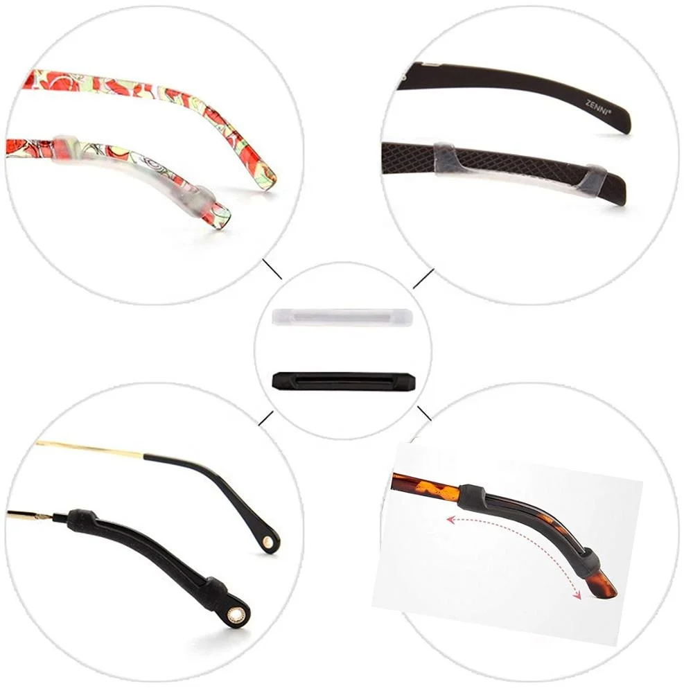 Anti-Slip Elastic Comfort Glasses Soft Silicone Eyeglass Temple Tips protective Sleeve eyewear Retainer