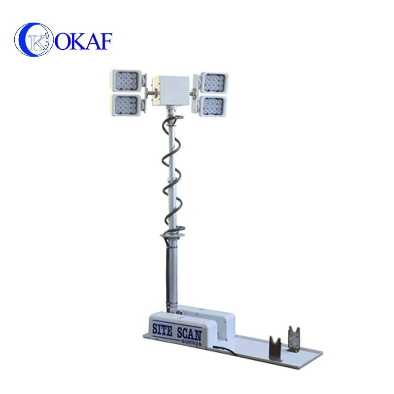 Led Telescopic Lighting Masts Night Scan Fold-down Vehicle Roof-mounted Light Tower