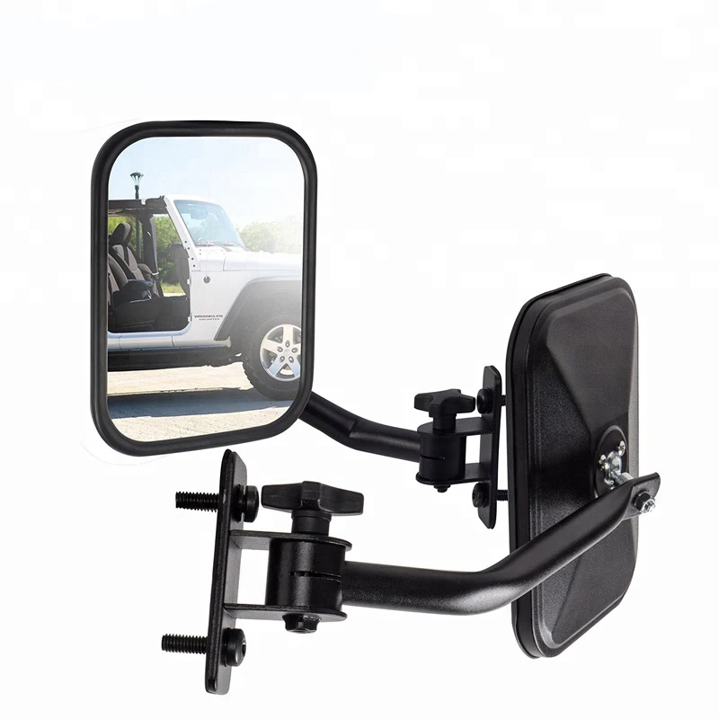 Auto car accessories rearview mirror side door adjustable angle lens blind spot car mirror for jeep wrangler