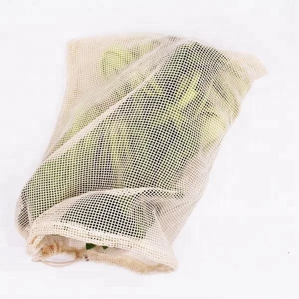 BOSI Multipurpose net bag reusable mesh cotton bag knit fabric mesh produce bag