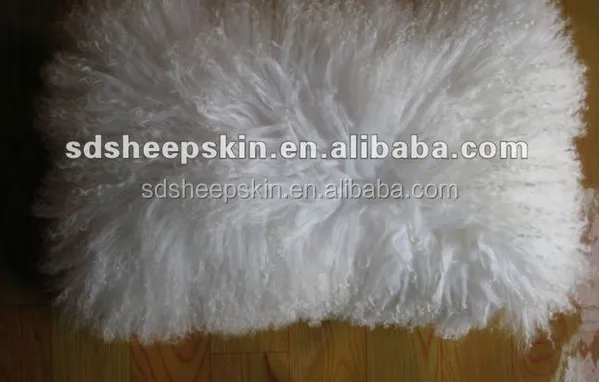 Natural White Sheepskin Fur Goat Hair Animal Skin Rug