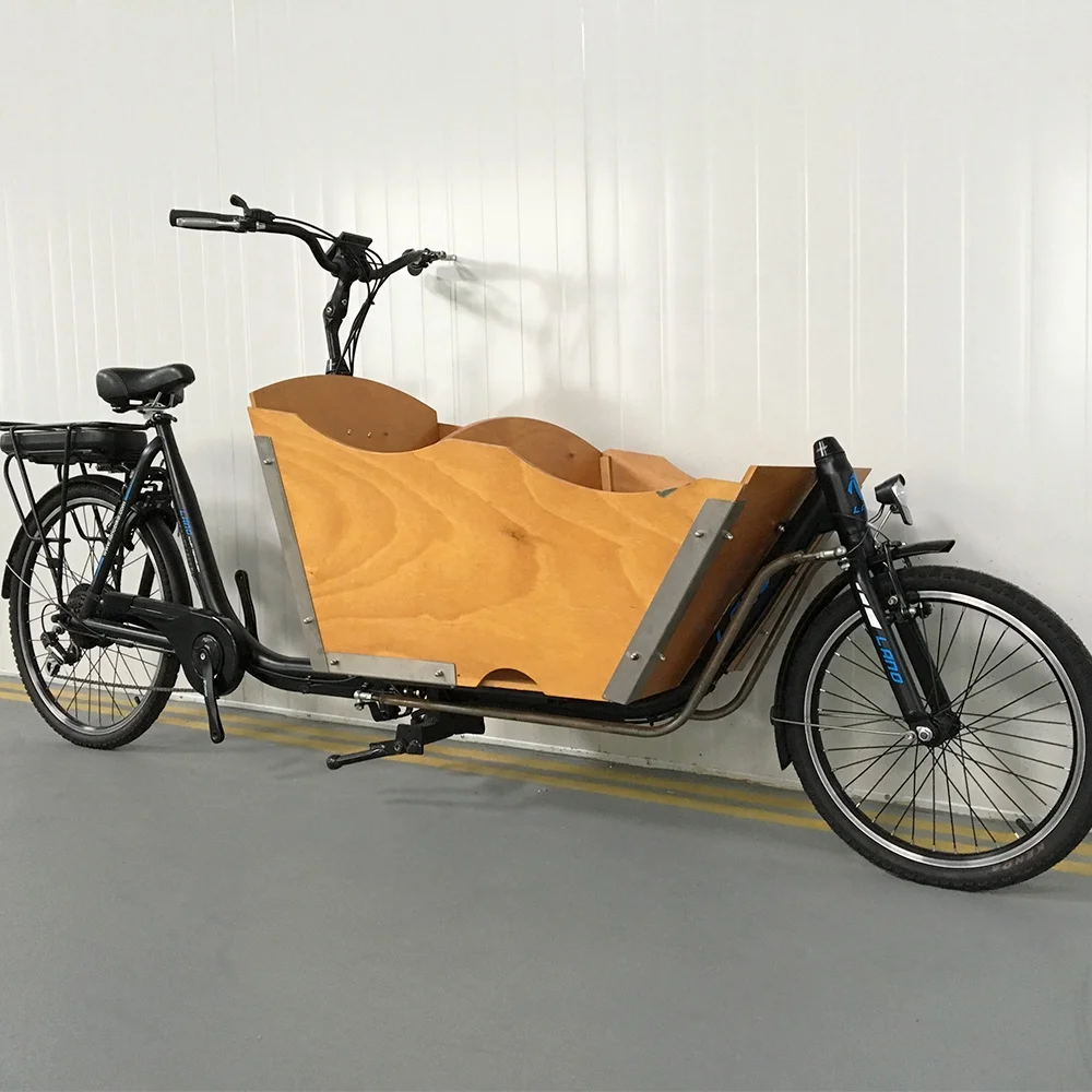 Дешевый педаль bakfiets США Электрический Грузовой Велосипед Тележка для еды двухколесный семейный велосипед