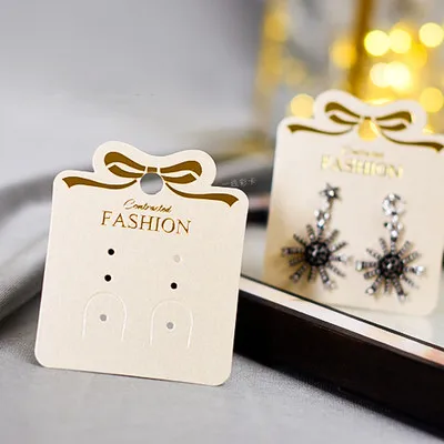 
customized printed fashion jewellery earring display paper cards with logo 