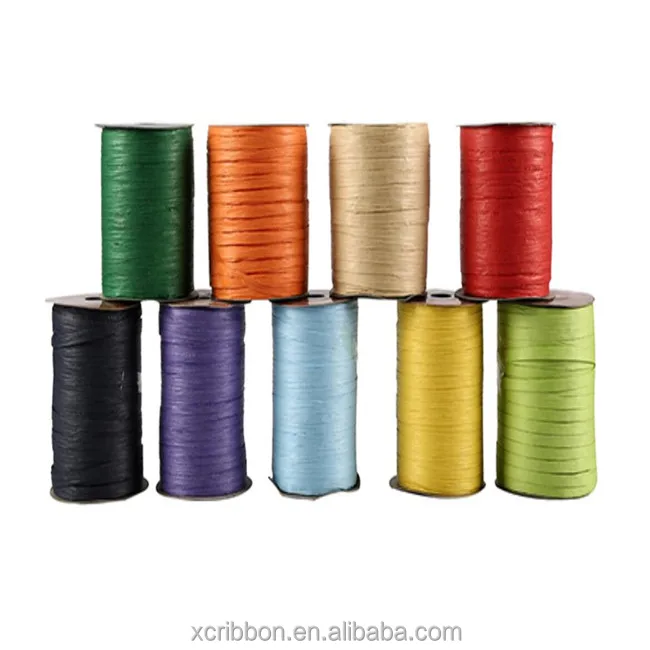 5mm paper raffia ribbon bow for gift package
