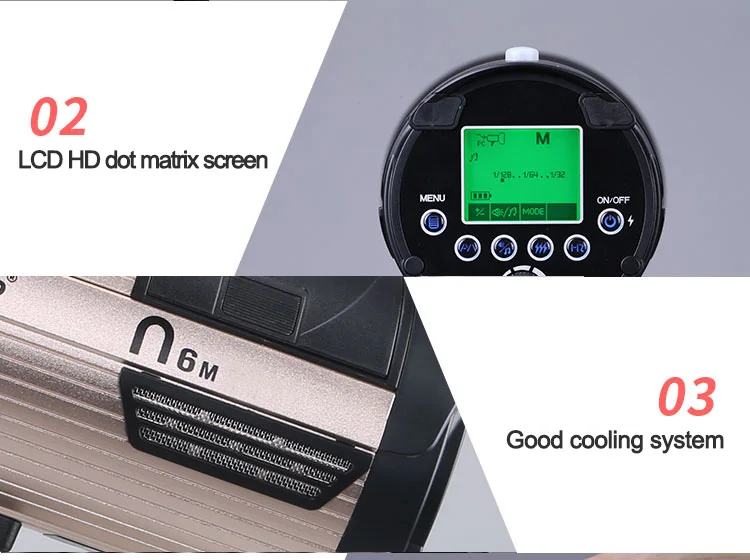 n6 TTL.M  NiceFoto 600ws TTL wireless Battery powered flash photography lighting kit studio HSS 1/8000s for Nikon and Canon