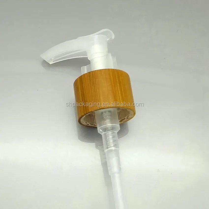 24 mm liquid soap pump wooden bamboo cosmetic packaging 24/410 plastic pump dispenser