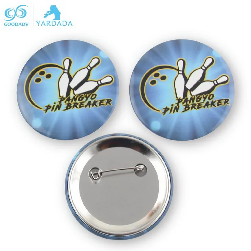 Round shape promotional badge button badge pin button with custom size