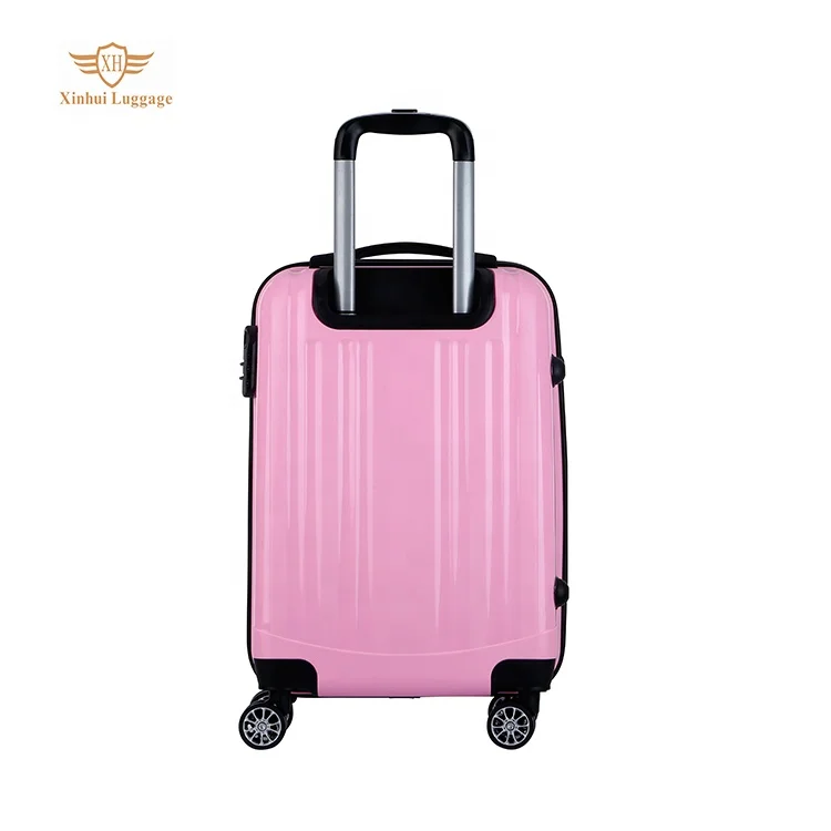 Women trolley suitcases luggage pp 3 piece travel luggage sets , pink travel suitcase
